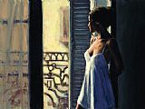 Balcony Paintings - Balcony at Buenos Aires X by Fabian Perez